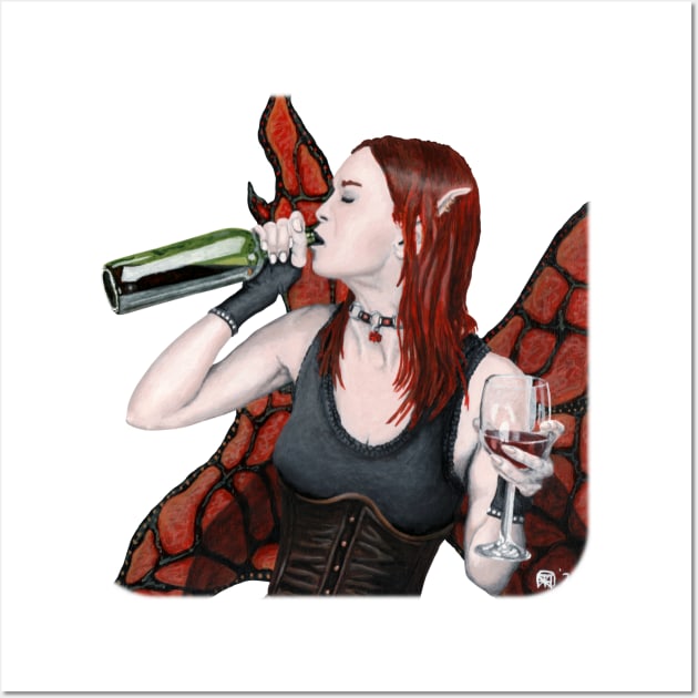 Faerie Folk Drinking Fantasy Image Wall Art by Helms Art Creations